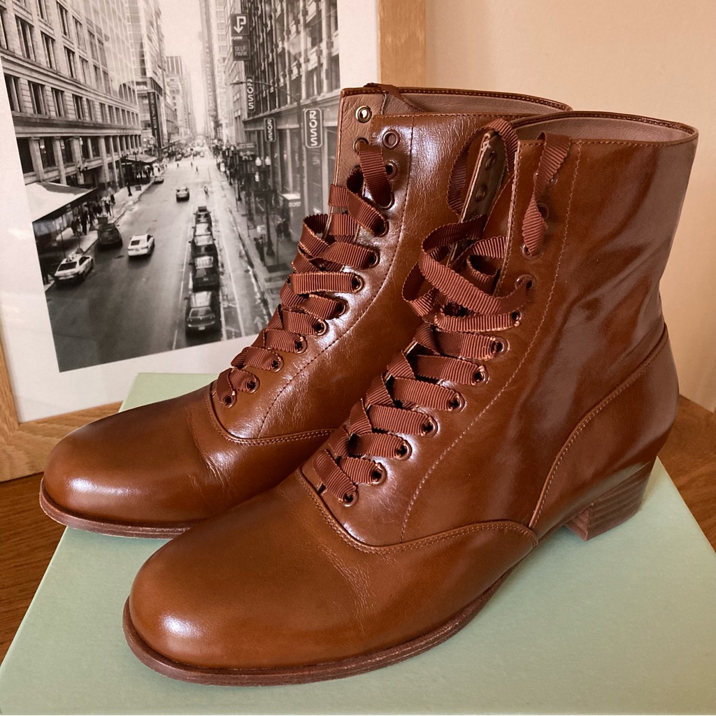 Memery 1910’s / 1920’s Style Brown Leather Boots - Britta